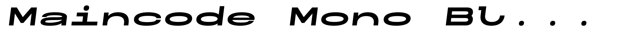 Maincode Mono Black 200 Oblique image